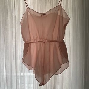 Bodysuit lingerie sleepwear blush pink vintage